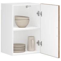 vidaXL Armario de pared para cocina Porto madera de ingeniería blanca en color Blanco/Gris hormigón/Gris sonoma y más | almacenamiento funcional diseño moderno para baño dormitorio sala - details 6