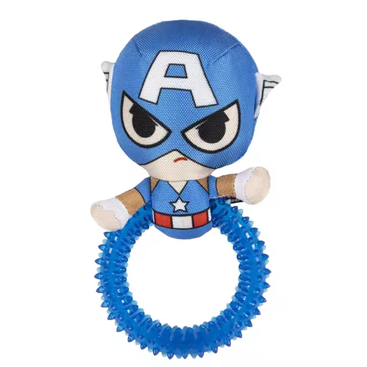 Aro mordedor TPR para Perros diseño Capitan América - 1