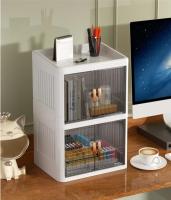 Caja De Organización Para Cosméticos Plegable Con Dos Puertas Sin Montaje Requerido Caja De Almacenamiento Para El Hogar Y Baño Capacidad Alta De 120L Estilo Moderno Ecológico - details 6