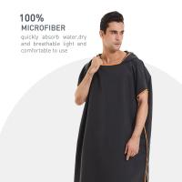 Poncho Toalla Rápida De Secado Microfibra Para Playa Robe De Cambio Para Adultos Toalla De Natación Con Capucha - details 10