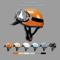 Casco Retro Para Motocicleta Medio Seguridad Para Hombres Y Mujeres Adecuado Para Todas Las Estaciones Ciclismo De Calle Estilo De Moda - details 0