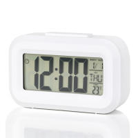 Reloj De Alarma Digital LED Con Pantalla Retroiluminada Función Snooze Calendario Y Temperatura Para Oficina Y Hogar - details 16