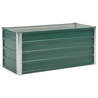 vidaXL Arriate de acero galvanizado verde dimensiones 240 x 80 x 77 cm,  240 x 80 x 45 cm,  100 x 40 x 45 cm y mas - details 7