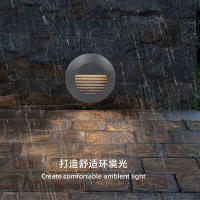 Lámpara De Pared LED 3W Impermeable Para Iluminación Nocturna Al Aire Libre En Exterior Ideal Para Escaleras Balcones Jardines Y Porches Con Caja Inferior Incluida Instalación Recessed - details 8