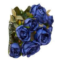 Bouquet Realista De Pétalos Multicapa Artificial Peonía Con Vínculos Verdes Hojas Verdes Flores Falsas Plantas Decoración Para El Hogar - details 4