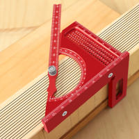 Regla De Ángulo Ajustable Metrico 180° Para Carpintería Color Diferente Con Agujero De Marcado T-Shaped En Aluminio - details 2