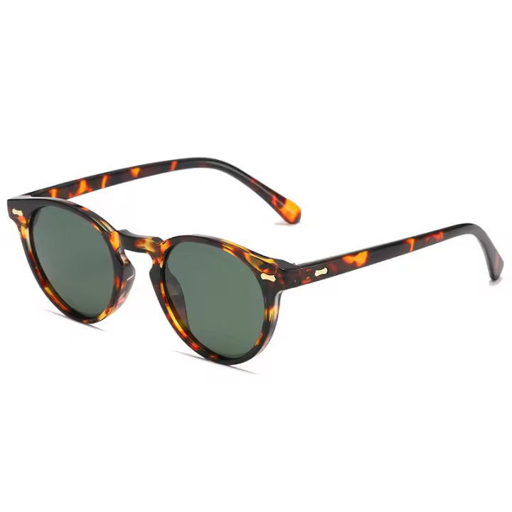Gafas de sol polarizadas clásicas para mujer y hombre, gafas de sol redondas de diseñador de marca de lujo Vintage, gafas de sol de moda Retro con remaches, gafas de conducción de estilo lentes niña vasos Venta al por - 1