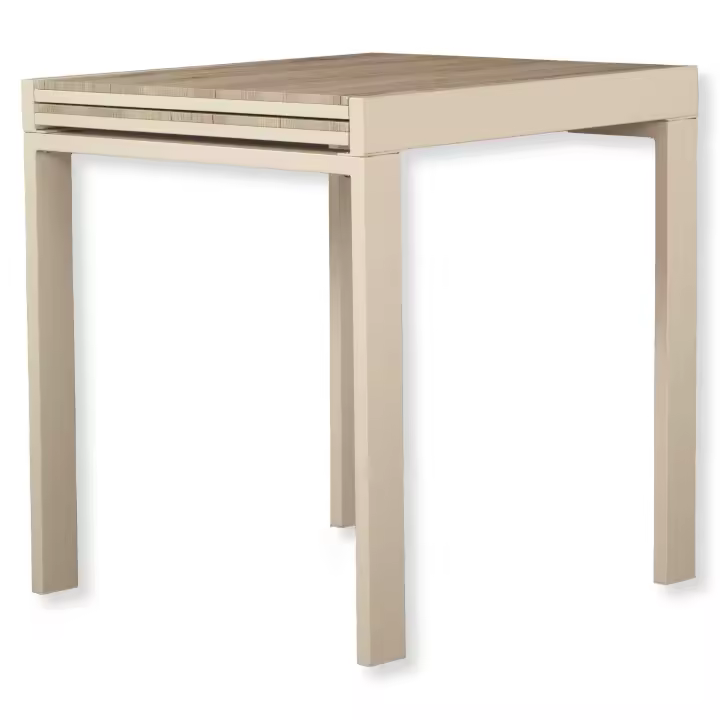 Mesa de cocina bar 70x70 extensible a 70x140 cm color beige Mod. SANREMO - 1