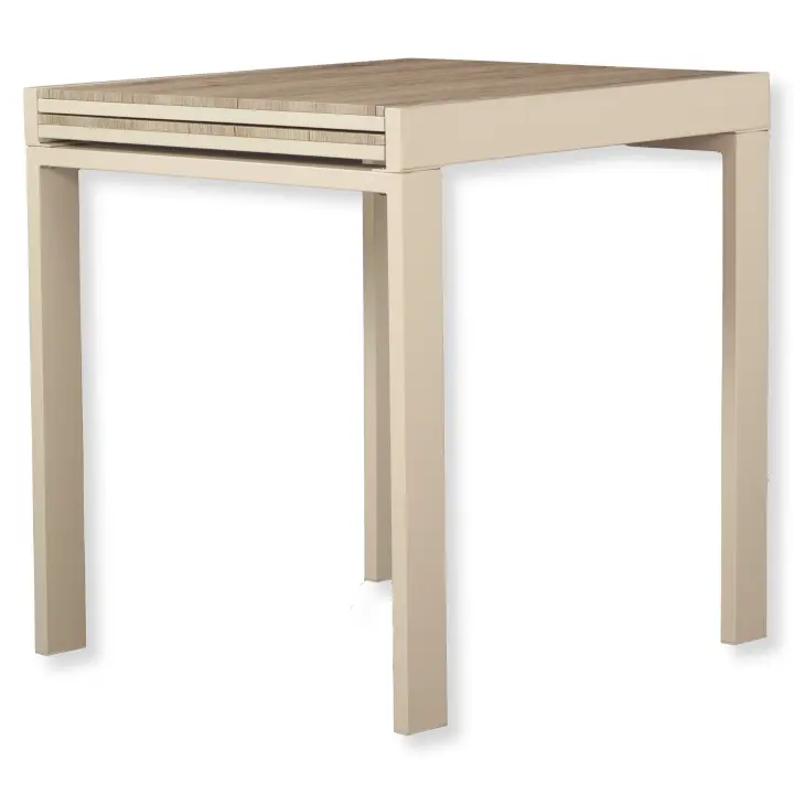 Mesa de cocina bar 70x70 extensible a 70x140 cm color beige Mod. SANREMO - 1