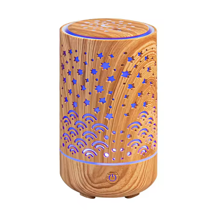 BIT Humidificador de Aire ultrasónico para aromaterapia, difusor de aceites Esenciales, humidificador de Madera, Niebla fría, 230ML - 1