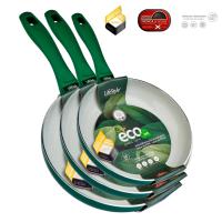 Lifestyle Sarten aluminio antiadherente cerámico 20cm/24cm/28cm | Gold eco green, respeto con el medioambiente | Antiadherente cerámico | Válida para inducción y todo tipo de fuegos | Libre de PFOA y PTFE | Mango tacto silicona - details 4