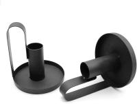 Juego de 2 candelabros de Hierro Negro retro, vintage candelabros, candelabros para Sala de estar, dormitorio, Mesa, decoración del Hogar - details 1
