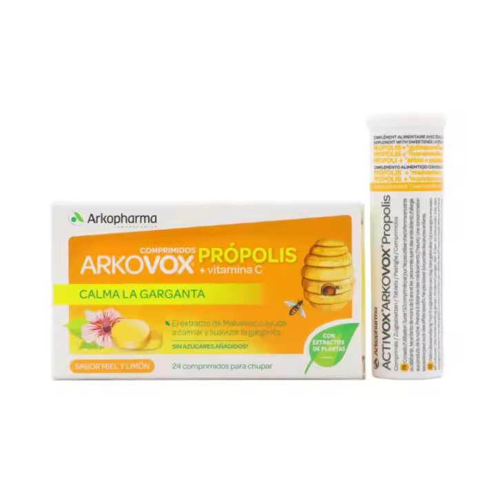 ARKOVOX PROPOLIS 24 COMPRIMIDOS PARA CHUPAR SABOR MIEL Y LIMÓN - 1