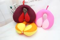 Almohada De Seguridad Para Niños En Coche U-Cuadrada De Peluche Soporte De Cabeza Para Viajes Almohada De Descanso Del Cuello Con Massaje Colorido - details 4