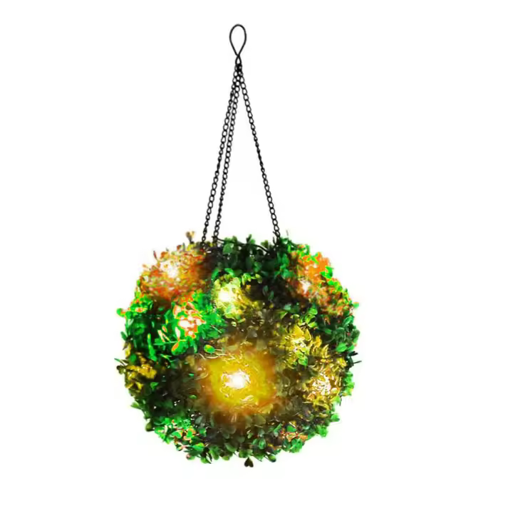 1 Lámpara decorativa de araña con forma De Bola de hierro y Luz Cálida para cafetería, restorante, bar, cafetería y Música con Energía Solar - 1