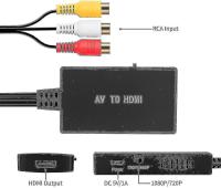 Convertidor Rca a Hdmi, adaptador Comuesto Hdmi compatible con 1080P Pal/NTSC A - details 1