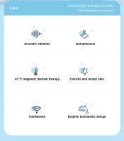 Instrumento De Rejuvenecimiento De La Piel 7 En 1 Levantamiento Y Acondicionamiento Anti Envejecimiento Para Arrugas Del Cuello Masajeador Facial Belleza USB CABLE Acrylic - details 5