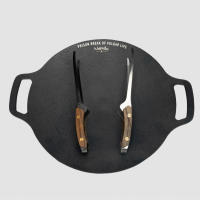 Pinzas De Barbacoa BBQ En Acero Inoxidable Antideslizantes Ligeras Para Camping Y Exterior Clip De Alimentos Con Mango De Nogal Negro Tamaño 24*6*3.5cm Peso 74g - details 6