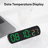 Reloj De Mesa Digital Con Control De Voz Alarma Dual Temporizador Modo Nocturno 12/24H LED Reloj De Pared Para El Despacho - details 4