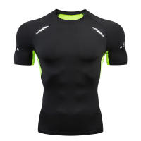 Camiseta Deportiva Para Hombre Secado Rápido Manga Corta Top De Gimnasio Y Fitness Camiseta De Compresión Para Entrenamiento Y Correr - details 4