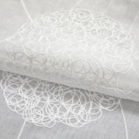 Cortinas Tullé Bordadas 2 Panel Para Sala De Estar Y Dormitorio Decoración De Hogar Translúcidas Con Bolsa Para Rodamiento Modernas Y Elegantes - details 11