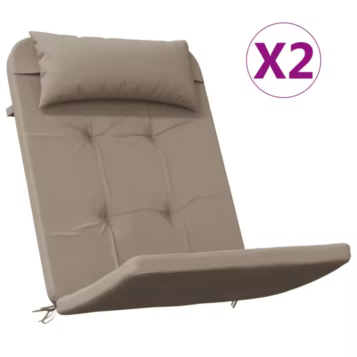 Fundas para Silla Adirondack 2 UDS Canvas Oxford gris taupe - 1