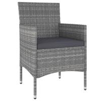 vidaXL Juego de muebles de jardín de 5 piezas ratán sintético gris - details 2