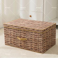 Caja de almacenamiento con impresión digital a prueba de humedad con patrón de bambú, adecuada para sala de estar y dormitorio con una amplia gama de aplicaciones, 60 x 40 x 30 cm - details 4