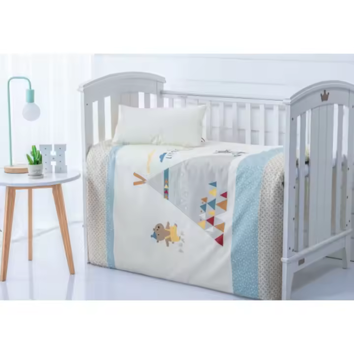 10XDIEZ Funda nórdica cuna duo forest bear - Cómodo acabado que aporta calidez y frescura para un descanso reparador - 1