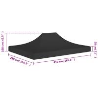 vidaXL Techo de carpa para celebraciones negro 4x3 m 270 g/m² - details 5