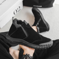 Botas Cortas Antideslizantes Y Resistentes Al Desgaste Para Hombre Estilo Británico Altas Para Otoño Zapatos De Trabajo Para Sitio De Construcción Casual - details 14