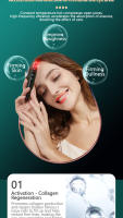 Instrumento de belleza para ojos, instrumento de introducción de instrumentos de belleza para ojos, masajeador de ojos con microcorriente, lápiz para ojos de belleza para levantamiento en el hogar, verde oscuro para la cara - details 8