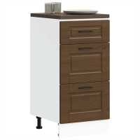 vidaXL Mueble bajo de cocina porto madera reconstituida en color Gris sonoma/Gris hormigón/Roble Sonoma y más | almacenamiento funcional diseño moderno para baño dormitorio sala - details 9