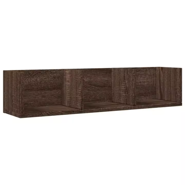 vidaXL Mueble de pared madera de ingeniería 75x18x16,5 cm Blanco, Negro, Roble Sonoma Mueble Almacenaje Estantería para Oficina, Estudio, Dormitorio Estantería/Librería/ mueble de Almacenamiento - 1