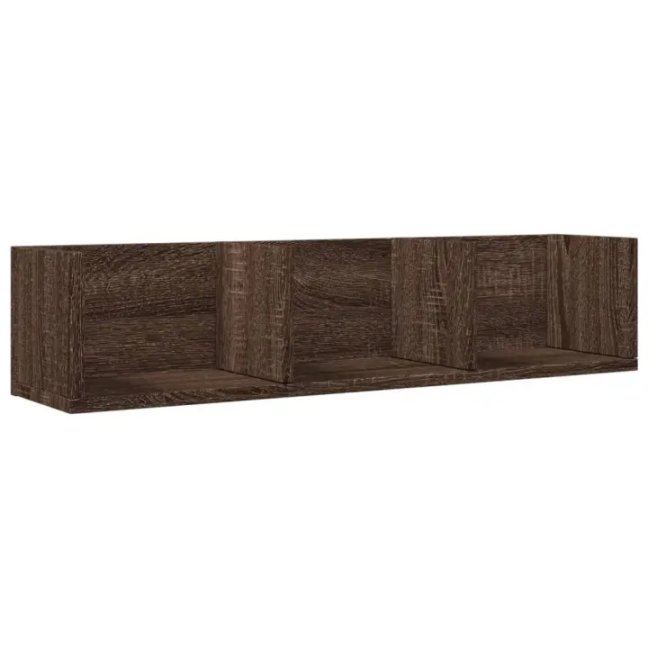vidaXL Mueble de pared madera de ingeniería 75x18x16,5 cm Blanco, Negro, Roble Sonoma Mueble Almacenaje Estantería para Oficina, Estudio, Dormitorio Estantería/Librería/ mueble de Almacenamiento - 1