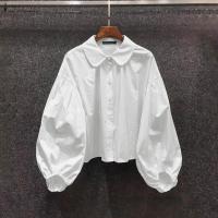 ZANZEA Camisa Elegante Para Mujer Con Manga Larga Y Forma De Lámpara Estilo Casual Con Botones Cuello En V Tunicas Sueltas Para Oficina - details 3