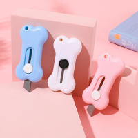Cuchillo De Utilidad Mini Cartoon Bone Kawaii Estación De Oficina Corte De Papel Y Letras Tamaño Compacto Para El Hogar - details 2