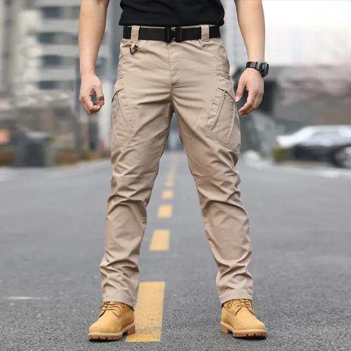 Pantalones Tácticos Para Hombre Con Múltiples Bolsillos Pantalones Militares De Trabajo Y Senderismo Casual Resistentes Al Desgaste Tallas Grandes Hasta 6XL - 1