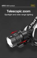 Linterna Frontal LED Potente XHP199 Con USB Recargable 18650 Para Pesca Y Camping Fuente De Luz LED XHP160 Ángulo De Haz 180° Impermeable - details 13