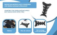 Banner - Protector deposito moto universal fibra de carbono negro