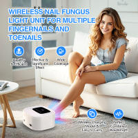 Dispositivo De Láser Para Uñas 20W Carga Inalámbrica Pantalla Digital Luz Roja 24*650NM + Luz Azul 12*470NM Para Limpieza De Onicomicosis Jitesy S15 - details 1