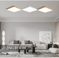 Lámpara De Techo LED Ultrafina 2.4cm MARPOU Con Diseño De Madera Para Sala De Estar Dormitorio Y Cocina 220V 110V Luz Diaria Moderna - details 18