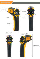 Termómetro Infrarrojo Digital SMART SENSOR -50~390℃ Tester De Temperatura No Contacto Industrial Portátil Para El Hogar - details 8