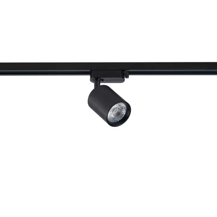 Ledkia Foco Carril LED Monofásico 10W Regulable Mallet Negro 4000K Blanco Neutro - 1