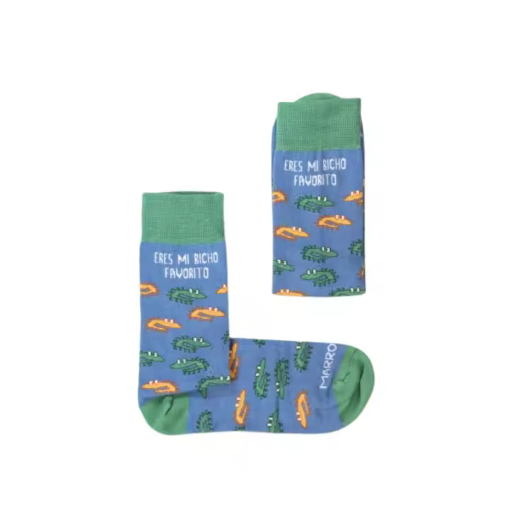 MARRON Y NEGRO - Calcetines Eres Mi Bicho Favorito - Divertidos - Diseño Exclusivo - Para San Valentín, Parejas y Familia - 80% algodón - Unisex - 1