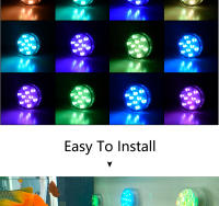Luz Submarina LED RGB Para Piscina Con Control Remoto Y Batería Operada Portátil Para Acuario Y Vaso Iluminación Submarina Multicolor Impermeable - details 6
