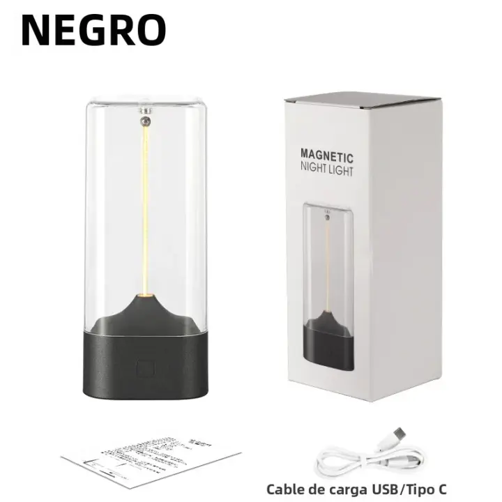 Lámpara De Ambiente LED Recargable Por USB Luz Nocturna Magnética Suave Para Decoración De Habitación Iluminación De Escritorio De Modo - 1