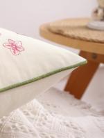 Funda De Cojín Decorativa De Algodón Bordada Con Flores Estilo Rustico Para Hogar Funda De Cojín De Tela Suave Para Sala De Estar Y Dormitorio - details 3