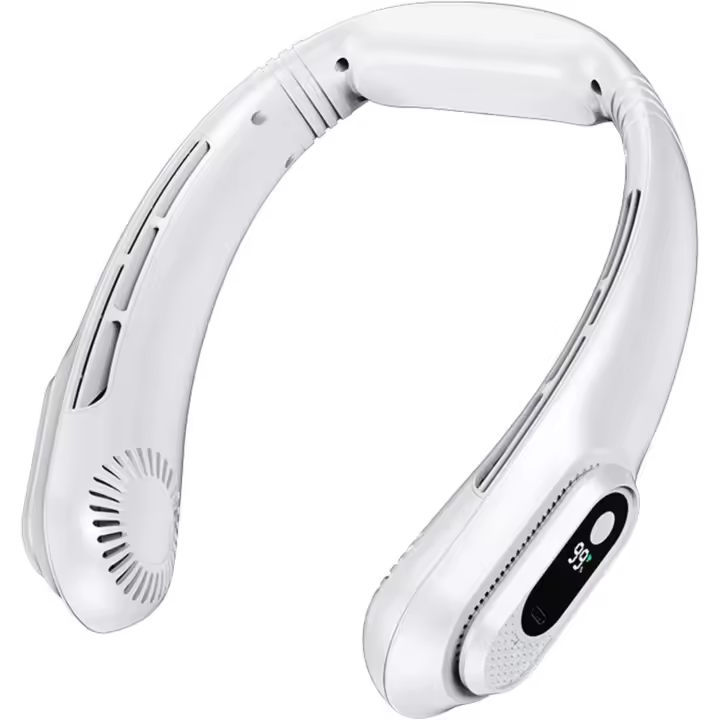 Ventilador de Cuello, mini ventilador portátil sin Aspas con flujo de aire de enfriamiento de 360 °, ventilador de Cuello recargable por USB, ventilador portátil Silencioso con 3 velocidades de Viento para exteriores e interiores. - 1