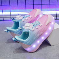 Zapatillas De Niños Con Luces LED Zapatillas De Patinaje Al Aire Libre Para Niños Y Niñas Zapatos Deportivos Cargados Por USB Zapatillas Casuales - details 16